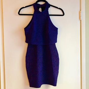 ASOS High Neck Glitter Dress